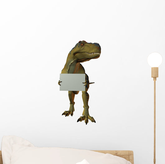 T Rex with Sign Wall Decal