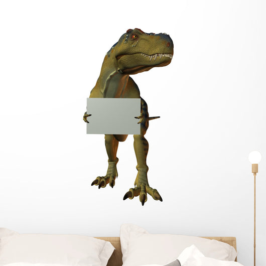 T Rex with Sign Wall Decal