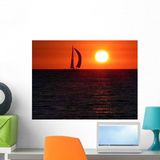 Sunset Sail Wall Decal