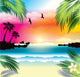 Tropical Sunset Wall Decal
