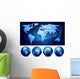 World Map and Globes Wall Stickers Wall Decal