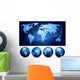 World Map and Globes Wall Stickers Wall Decal