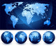 World Map and Globes Wall Stickers Wall Decal
