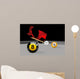 Illustration Man Playing Pool Wall Decal