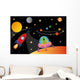 Alien Spaceship Universe Wall Decal