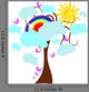 Rainbow Tree Wall Decal