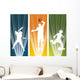 Sport Player Silhouette Banners Wall Decal