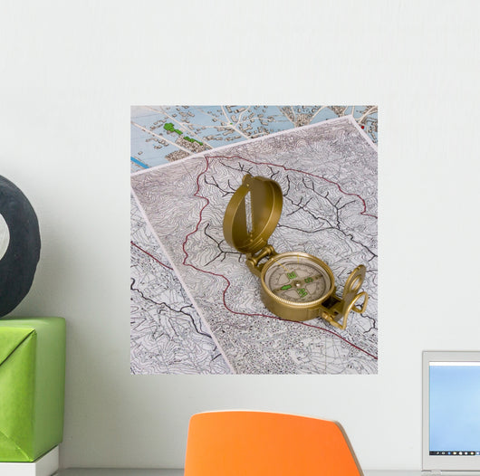 Compass Maps Wall Decal