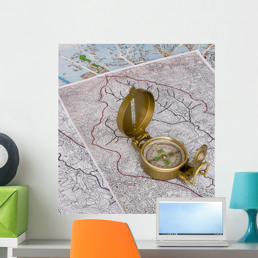 Compass Maps Wall Decal