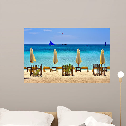 Beach Scene with Sail Wall Decal