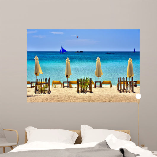 Beach Scene with Sail Wall Decal