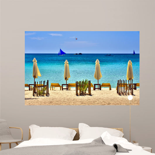Beach Scene with Sail Wall Decal
