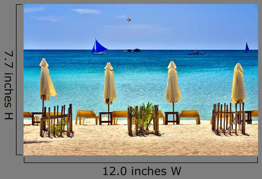 Beach Scene with Sail Wall Decal