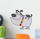 Gray Dog Cartoon Character Wall Decal
