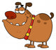 Happy Dog Cartoon Character Wall Decal