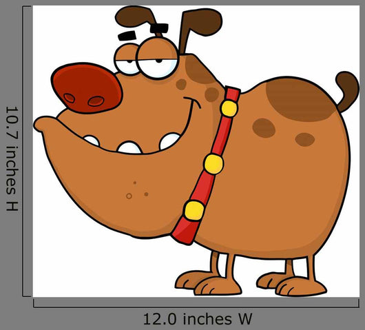Happy Dog Cartoon Character Wall Decal