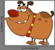 Happy Dog Cartoon Character Wall Decal