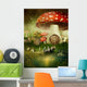 Fairy Toadstool Cottage Wall Decal