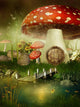 Fairy Toadstool Cottage Wall Decal