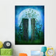 Enchanted Blue Door Garden Wall Decal