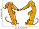 Dachshund Dogs Love Wall Decal