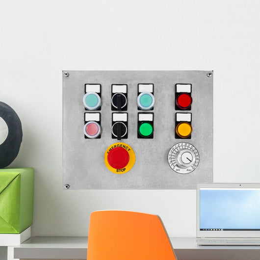 Control Panel Switchboard with Wall Decal