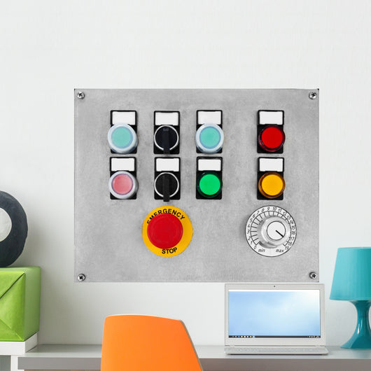 Control Panel Switchboard with Wall Decal