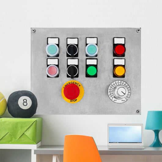 Control Panel Switchboard with Wall Decal