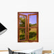 Landscape Seen through Window Wall Decal