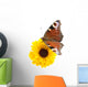 Yellow Flower and Butterfly Wall Decal