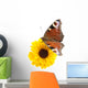 Yellow Flower and Butterfly Wall Decal