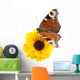 Yellow Flower and Butterfly Wall Decal