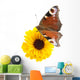Yellow Flower and Butterfly Wall Decal