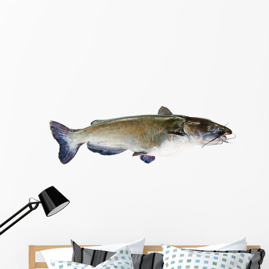 Flathead Catfish White Wall Decal