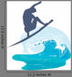 Silhouette Person Surfing Sea Wall Decal