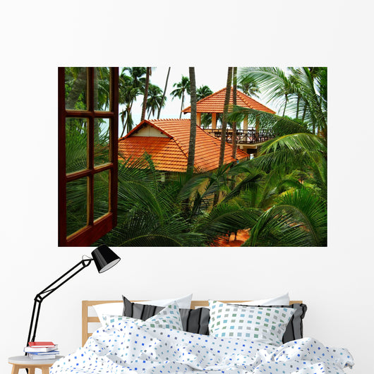 Window Tropics Wall Decal