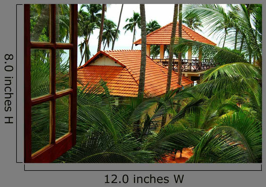 Window Tropics Wall Decal
