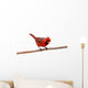 Bright Red Male Cardinal Wall Decal