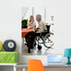 Caregiver Feeding Disabled Woman Wall Decal