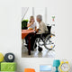 Caregiver Feeding Disabled Woman Wall Decal