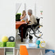 Caregiver Feeding Disabled Woman Wall Decal