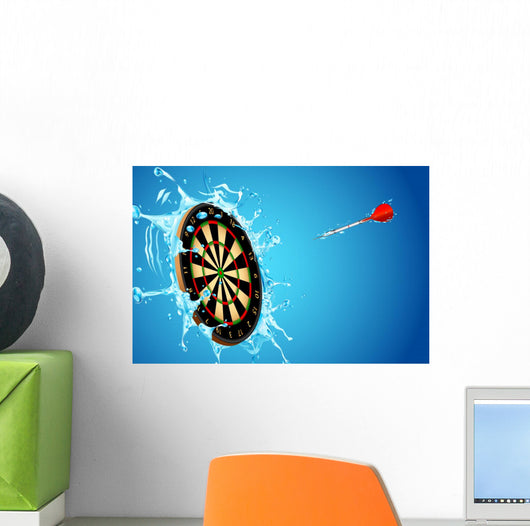 Splashing Dart Board Wall Decal
