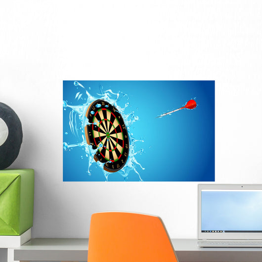 Splashing Dart Board Wall Decal