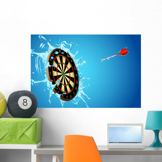 Splashing Dart Board Wall Decal