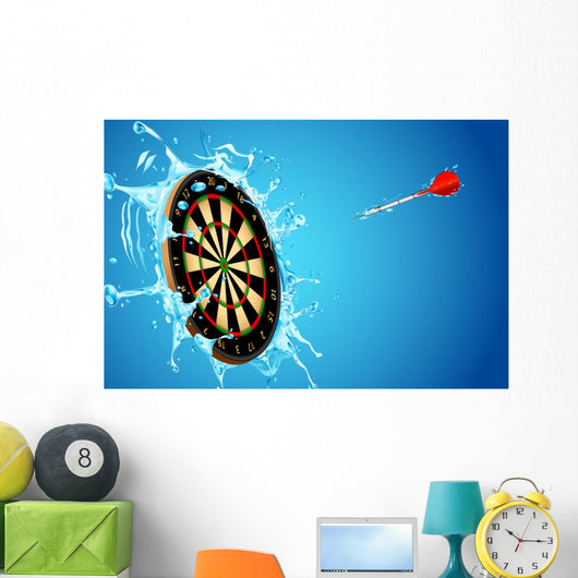 Splashing Dart Board Wall Decal