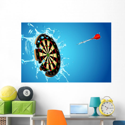 Splashing Dart Board Wall Decal