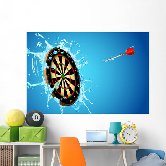 Splashing Dart Board Wall Decal