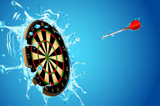 Splashing Dart Board Wall Decal