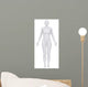 White Female Figure Anatomical Wall Decal