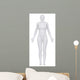 White Female Figure Anatomical Wall Decal